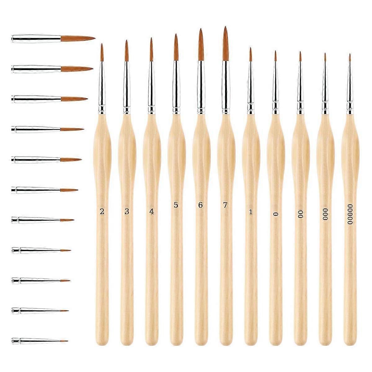 11 Piece Painting Brushes Detail Brushes Set Fine Tip Brushes for Detail Mini Model Brushes for Crafts