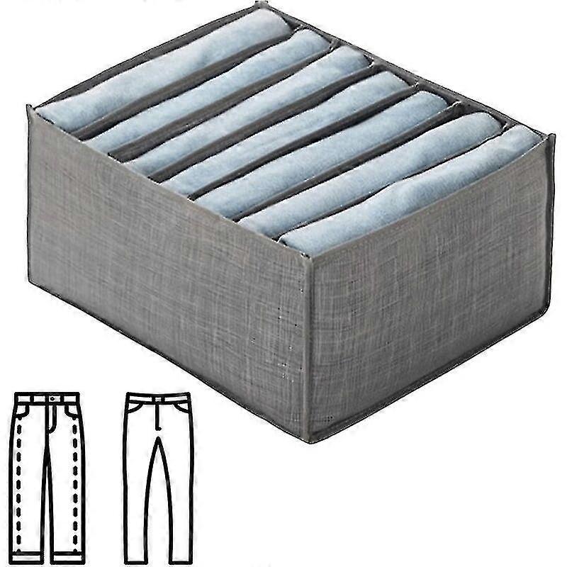 2pcs Folding Wardrobe Storage Organizer Clothes Storage Boxes Wardrobe Drawer For Pants Jeans Leggings Closet