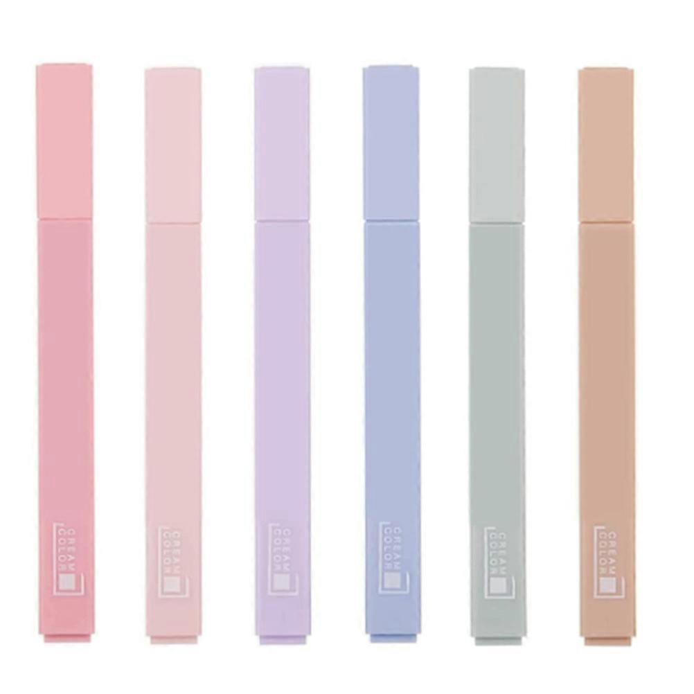 6Pcs Large Highlighter Pen Colorful Highlighter Large Mark Pen Book Highlighter Marking Pen