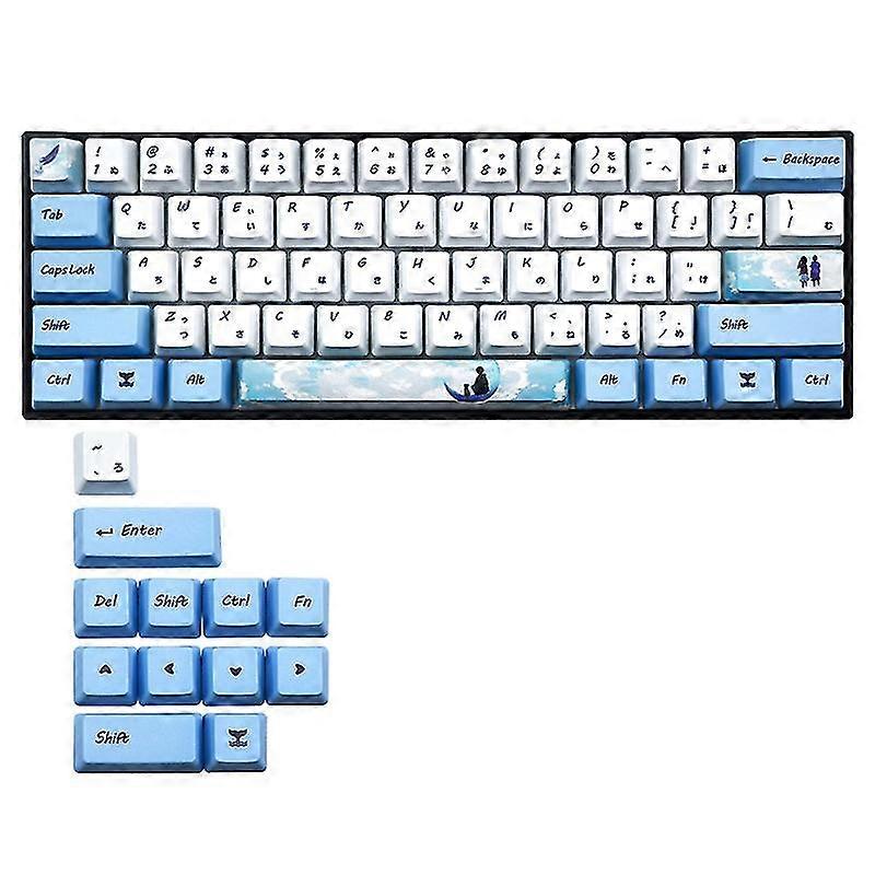 73 Keys Dye Sublimation Mechanical Keyboard Cute Keycaps Pbt Profile Keycap For Gh60 Gk61 Gk64 Keyboard Keycap