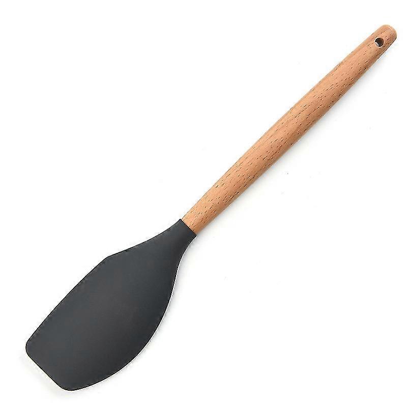 Wooden-handled silicone spatula