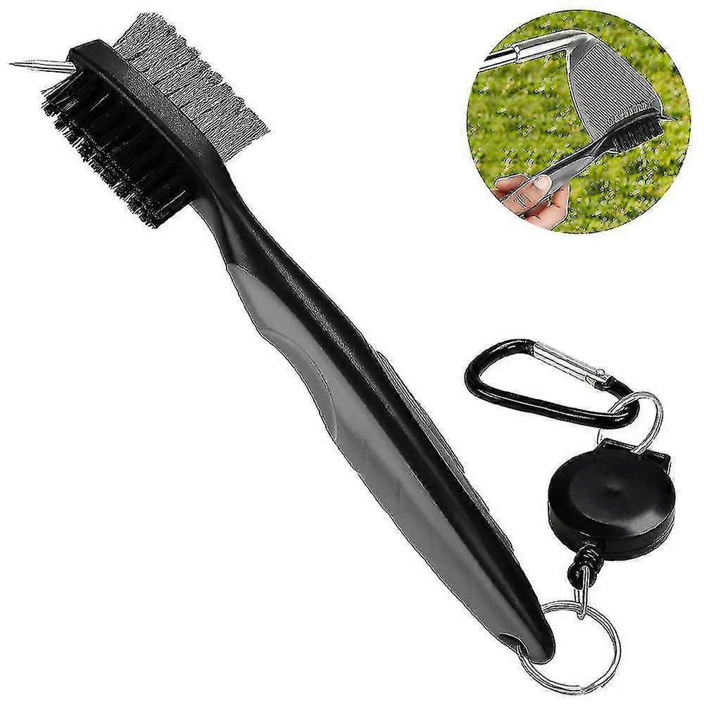 ゴルフクラブブラシとクラブグルーブクリーナー格納式ジップラインアルミニウム