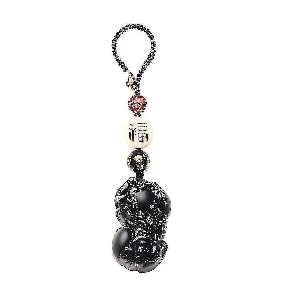 1pc Car Key Pendant Stone Pi Xiu Feng Shui Chinese Style Mobile Phone Backpack Key Chain Bag Purse P