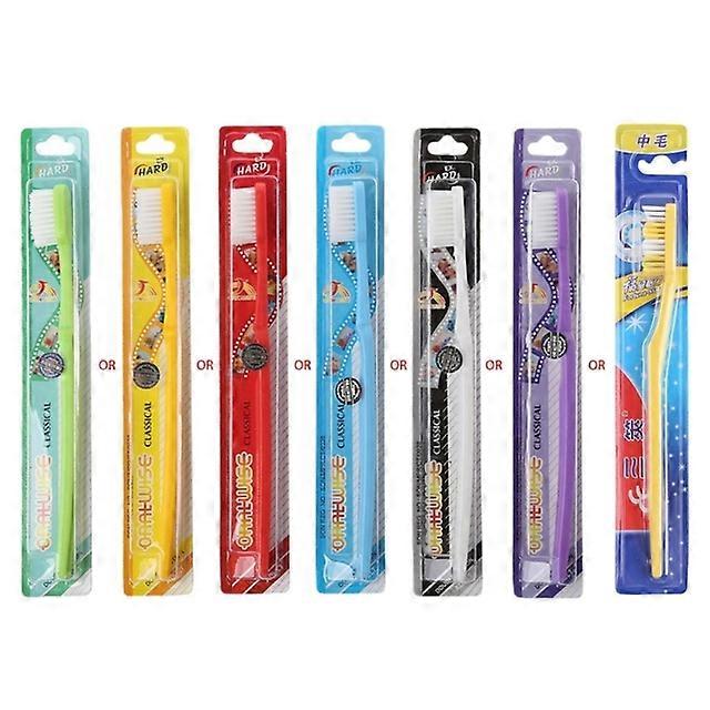 1pc Super hard bristles Tooth brush for Men Remove Smoke  color randomToothbrushes