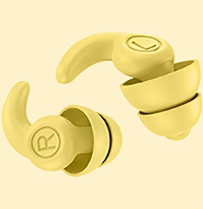 Yellow Ear Plug for Sleeping Noise Canceling, Reusable and Washable Ear Plugs, Silicone Noise Canceling Ear Plug for Sleep, Music, Parties, Festivals,
