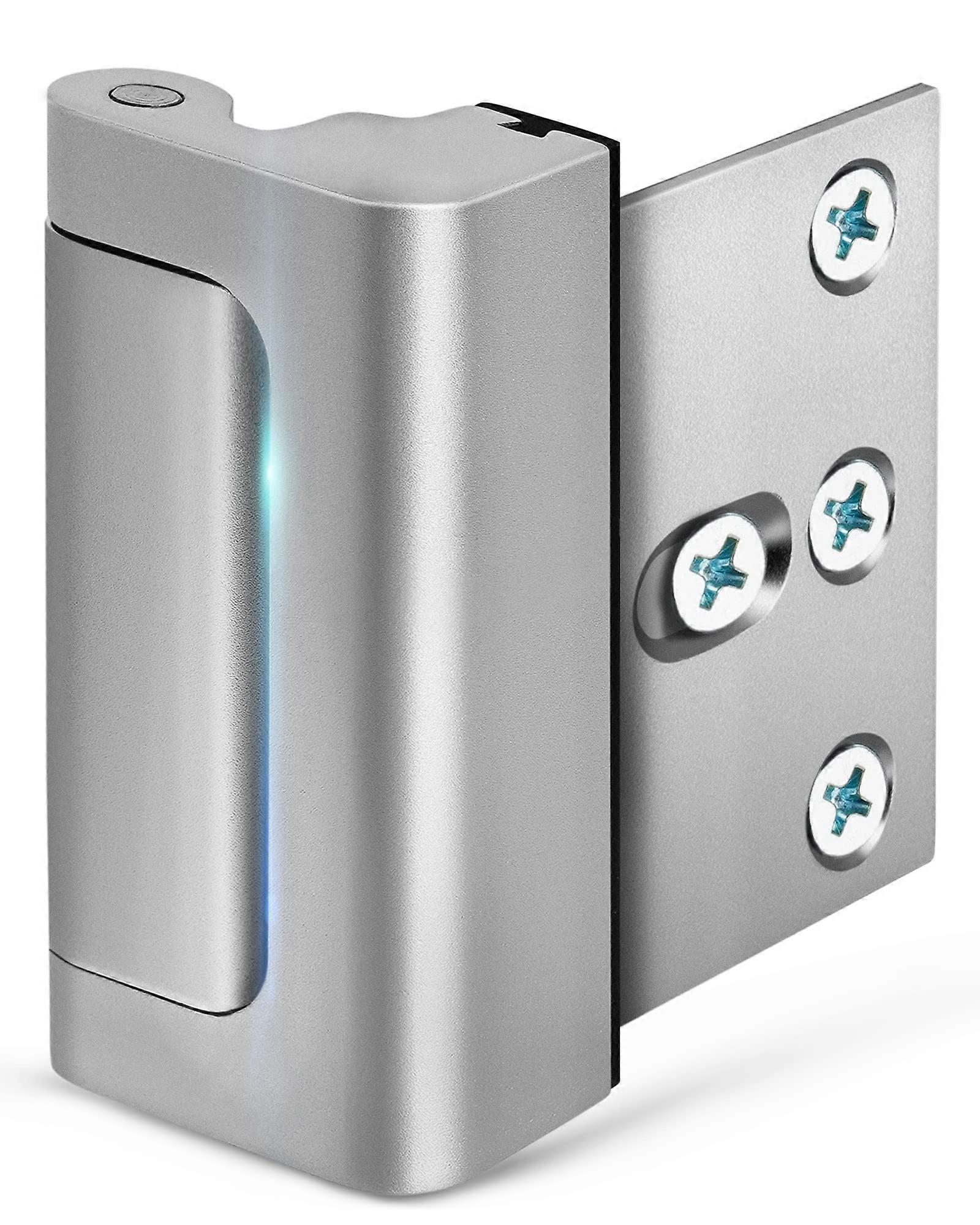 Hotel Security Door Lock with Stainless Steel Screws,Privacy Door Latch for in-Swinging Doors Extra High Home Door Security Lock(Silver-1 Pack)