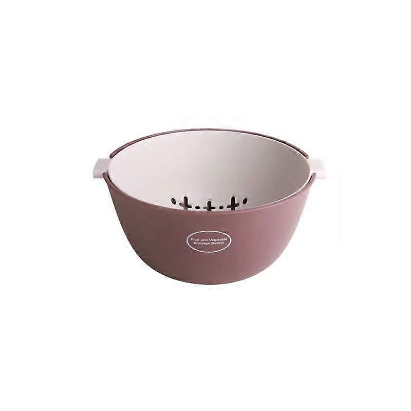 Vegetable Filter, Fruit Basket Drain, Kitchen Filter, Plastic Pasta Filter, Multifunctional Drain Blue (Pink)