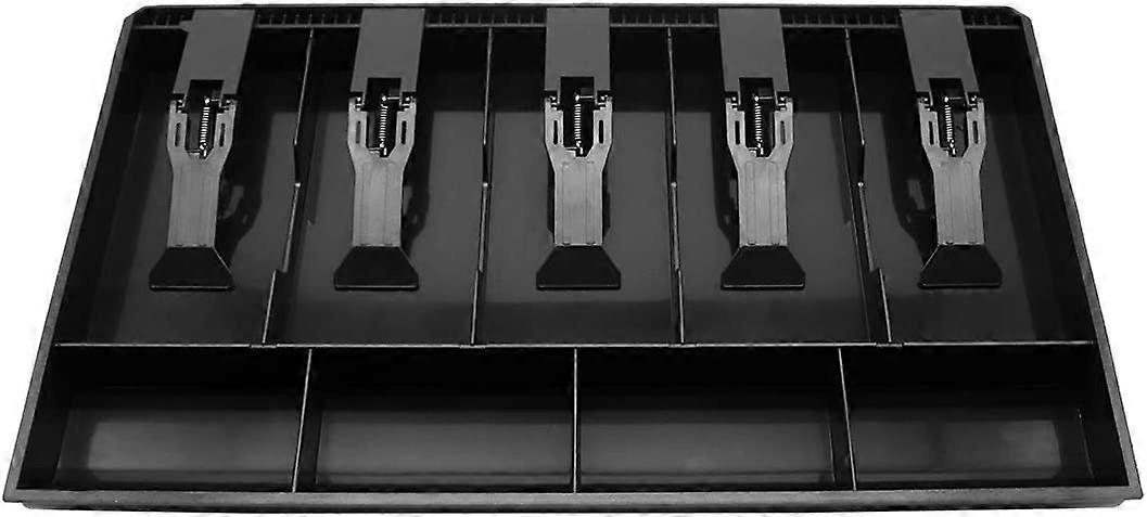 Cash register drawer insert tray for currency storage, black