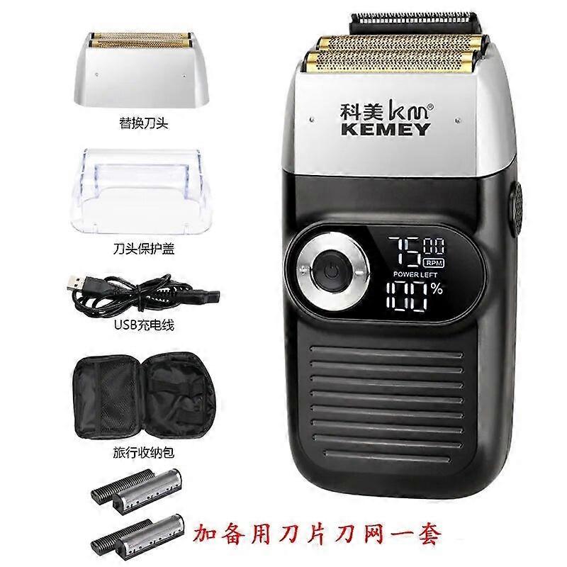 Kemei Electric Shaver Rechargeable Beard Trimmer Shaving Machine for Men Twin Mesh Washable Reciprocating Razor Li-on 5W KM-2026