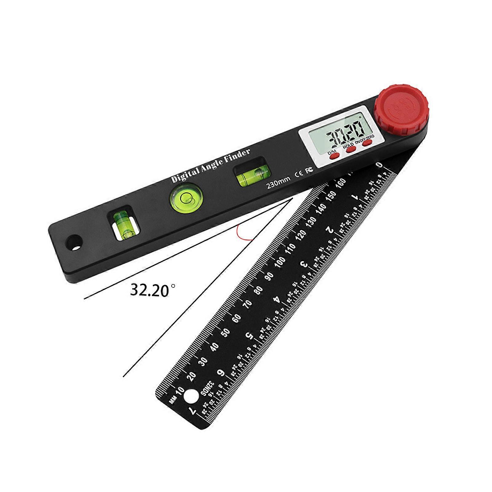 2023 New 4in1 Digital Protractor with Steel Ruler and Angle Measuring Tool