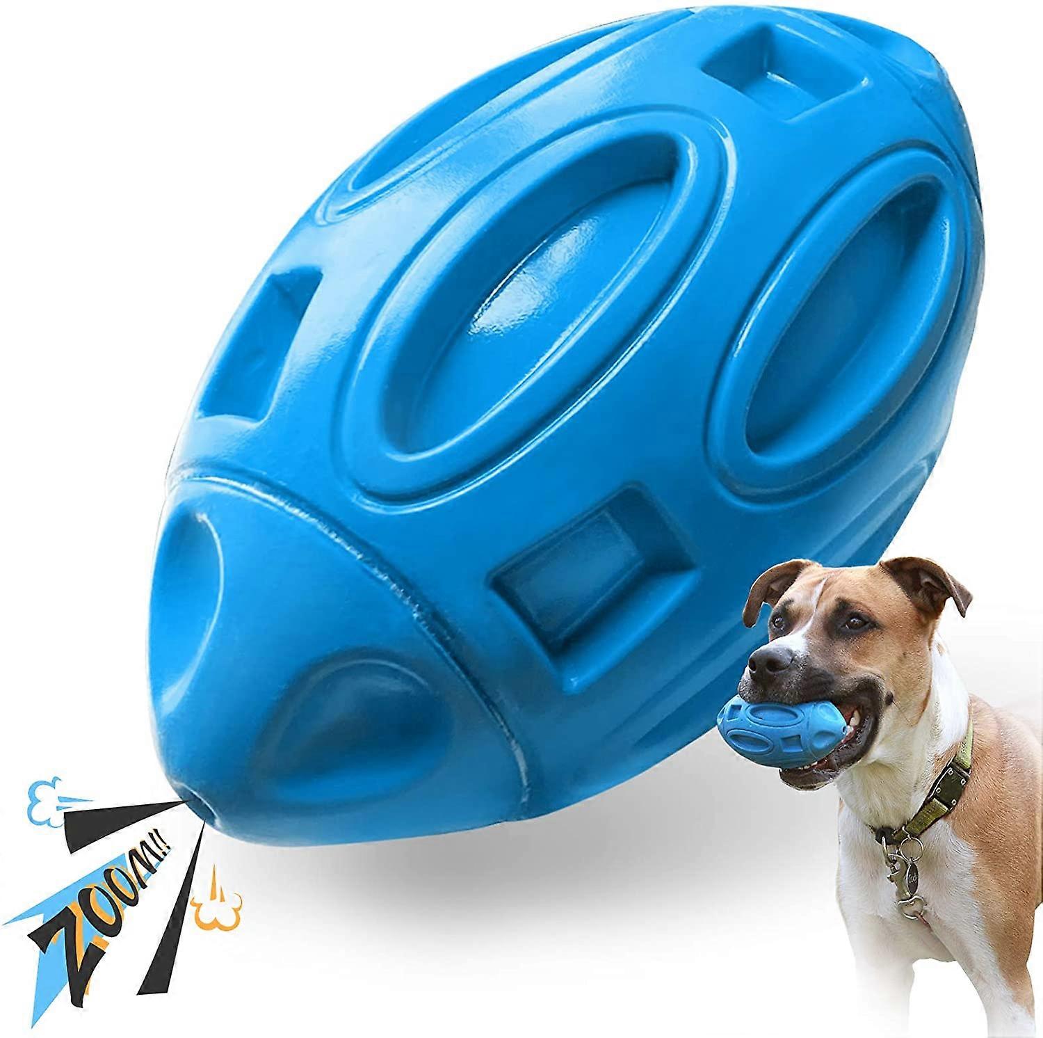 Dog Toys for Aggressive Chewers: Rubber Puppy Chew Ball with Squeaker