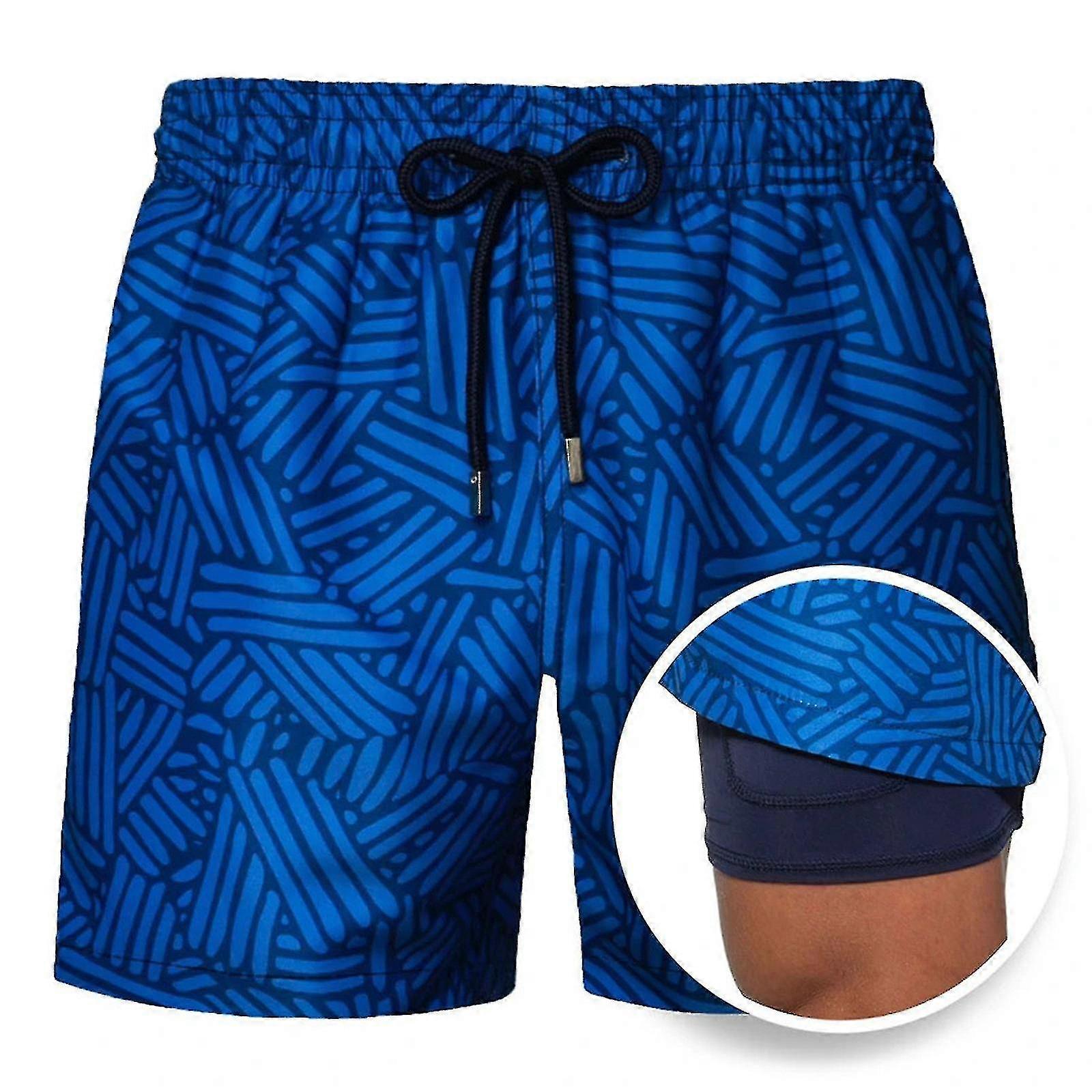 Mens Swim Trunks With Compression Liner
