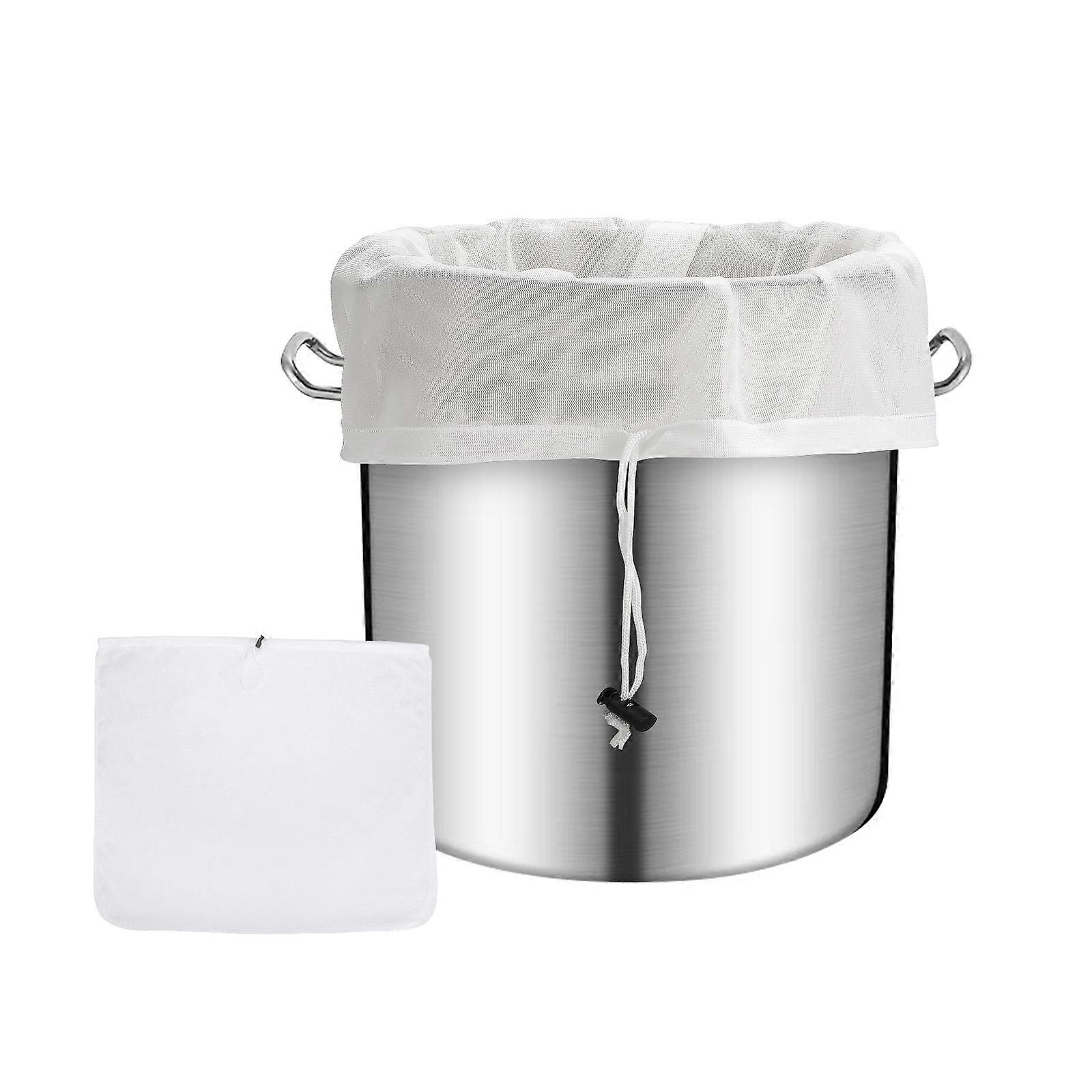 Brewing Bag for Straining, Reusable Mesh Bag for Separating Juice Peel, Durable Polyester Gauze, 56x66cm