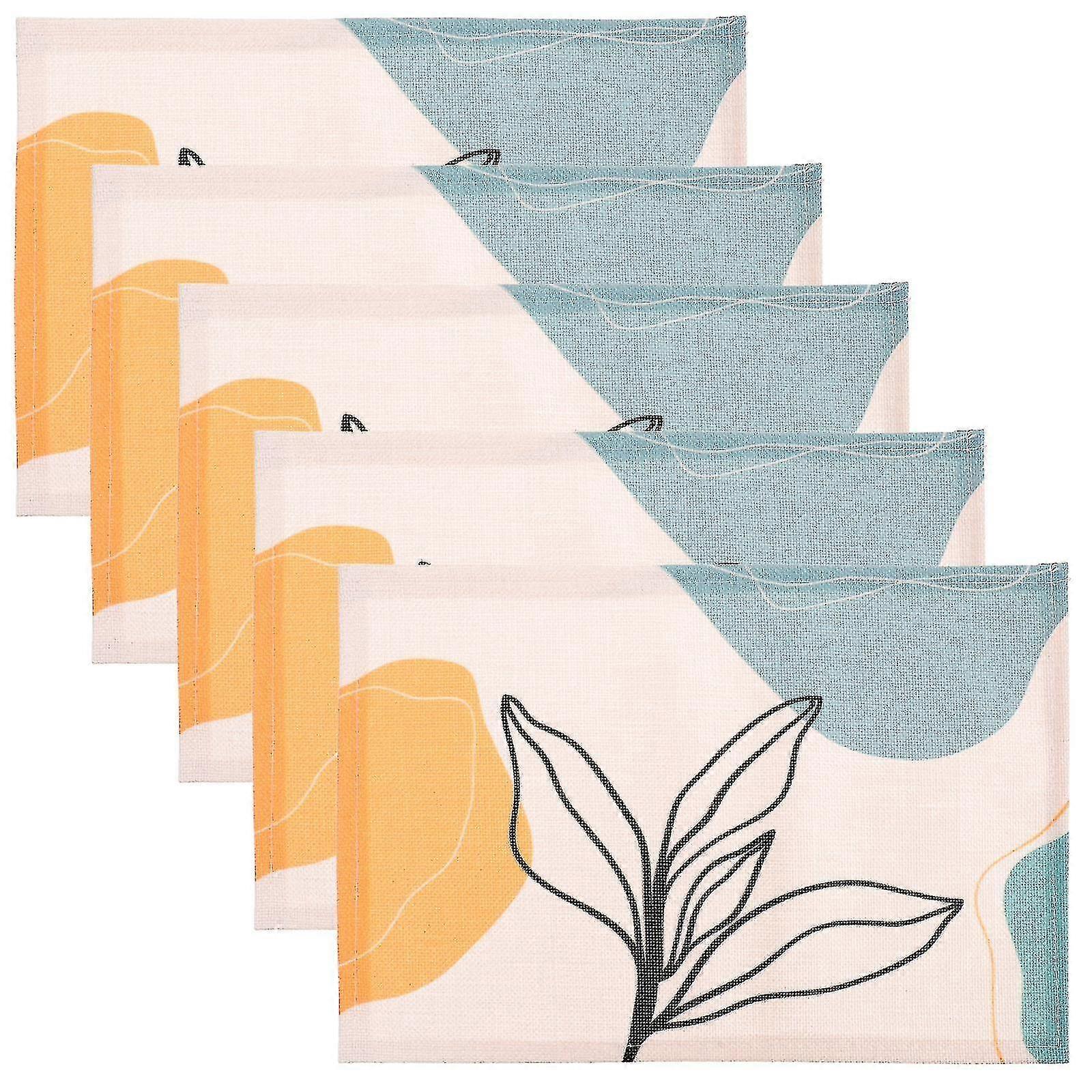 5pcs Nordic Style Place Mat Decorative Table Placemat Creative Cup Mat Table Mat