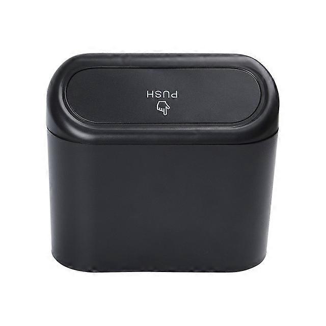 Plastic Car Trash Bin Hanging Vehicle Garbage Dust Case Storage Box Pressing Square Trash Can Type Auto Car Interior Accessories