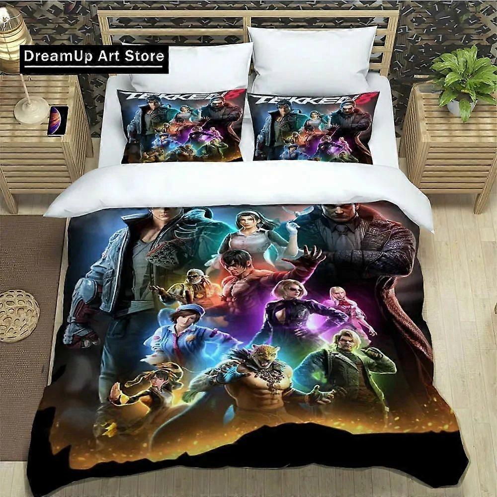 a4113 Lakan NewTekken pint sängkläder set utsökt sängtillbehör set påslakan sängtäcke sängtäcke set sängkläder set lyxig födelsedagspresent3-delad säng