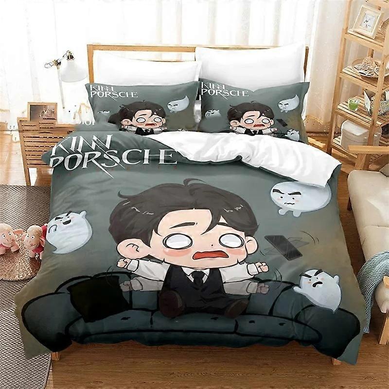 f1438 Lakan 3D KinnPorsche Mileapo Sängkläder, Påslakan Täcke Sängset Påslakan Örngott, King Queen Twin Size Pojkar Flickor VuxnaSäng Sh