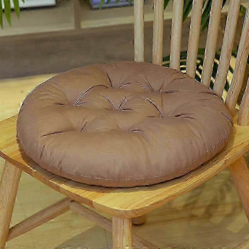 2stk runde utendørs puter, utendørs stol puter runde seteputer stol sete pute gulv pute, 40 * 40cm, gurkemeie