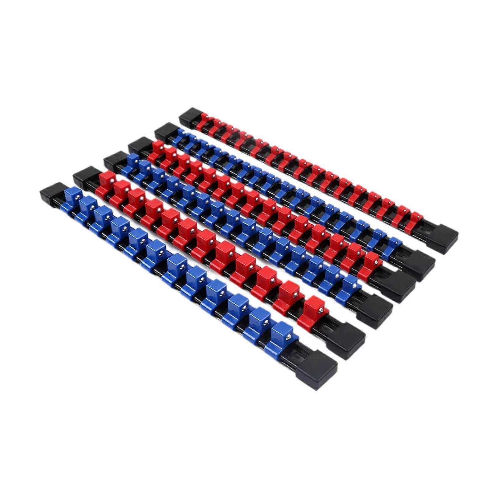 Socket Organizer Sleeve Storage Bracket Rack Stand Replacement Socket Holder Red and Blue