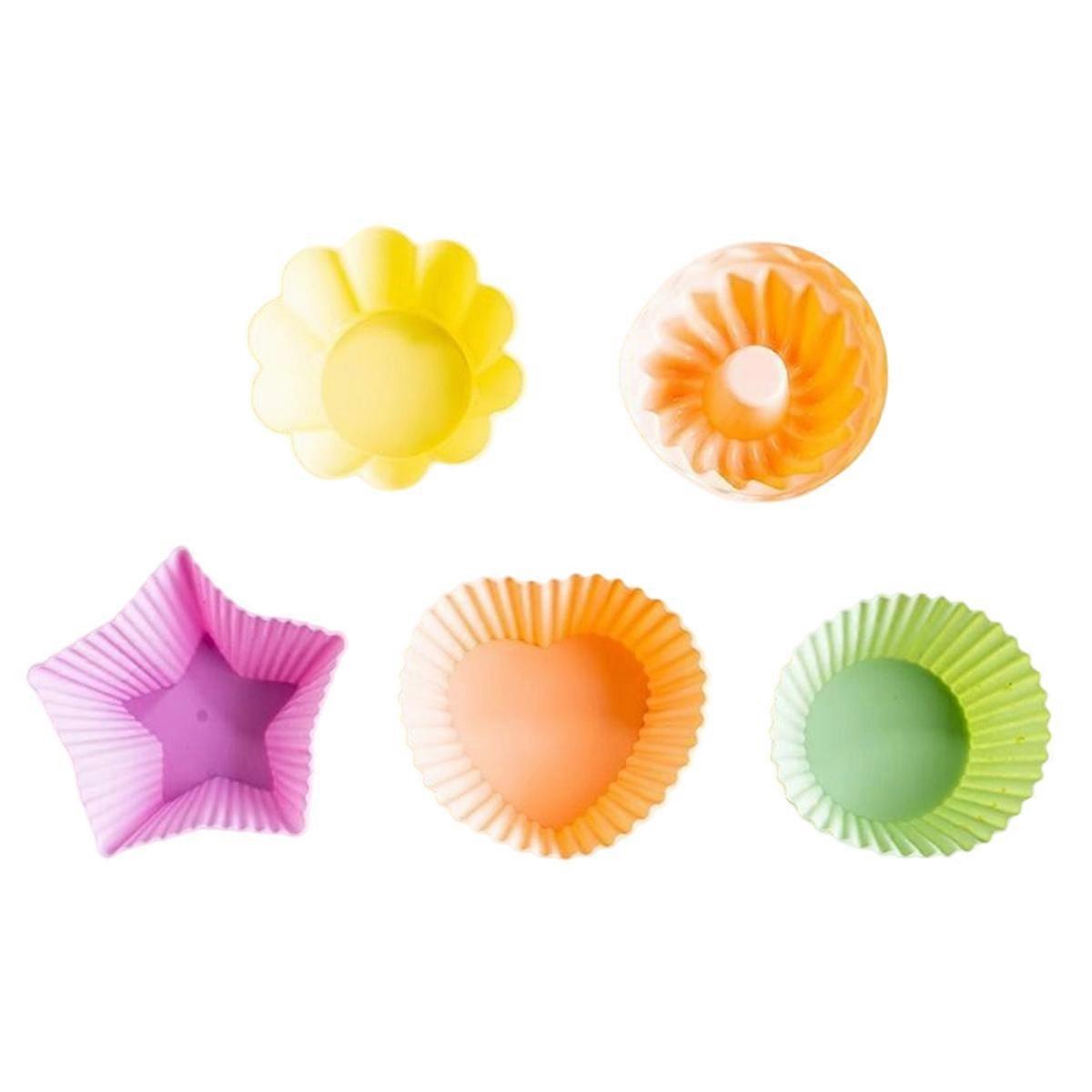 Újrafelhasználható tapadásmentes szilikon sütőpoharak / Muffin csésze formák tárolótokkal