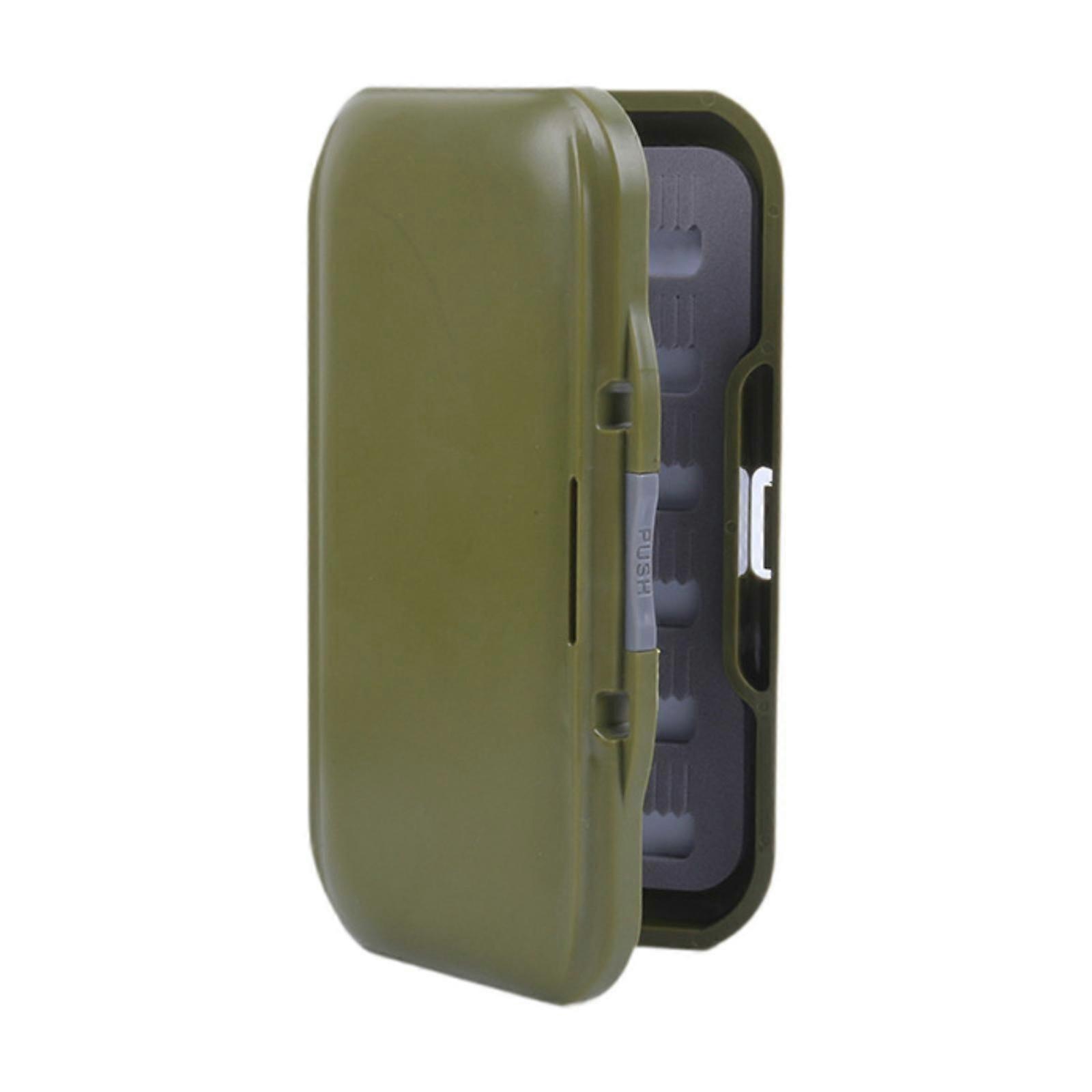 يطير الصيد يطير مربع صغير ذبابة الصيد معالجة مربع الصيد معالجة تخزين علبة خضراء