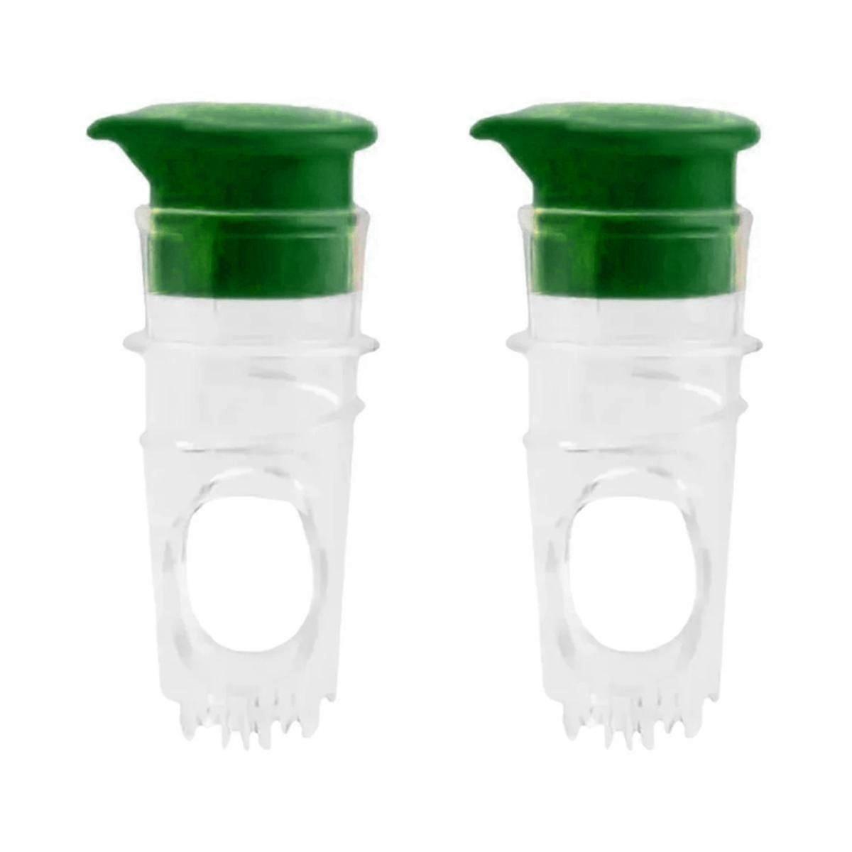 2pcs Manual Lemon Juice Squeezing Plastic Citrus Juicer Fruit Pouring Tool Green