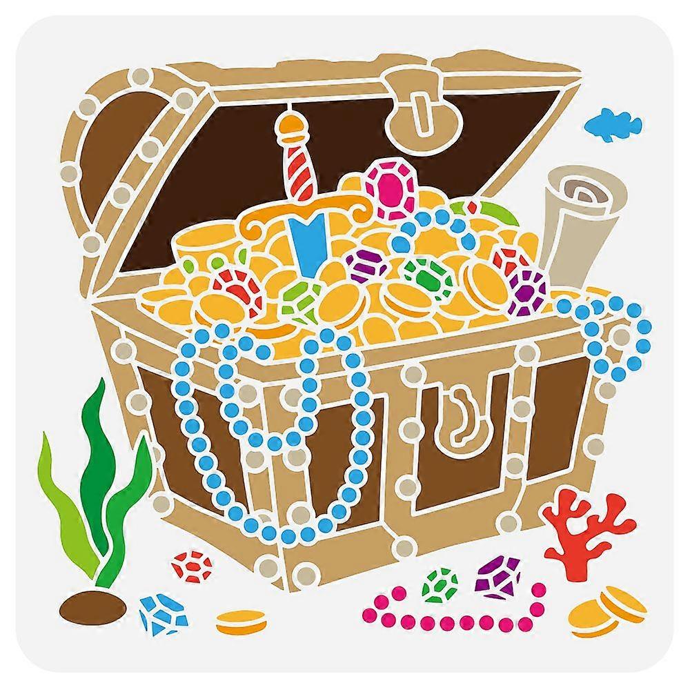 1pc PET Hollow Out Drawing Painting Stencils for DIY Scrapbook Photo Album Box Pattern 30x30cm