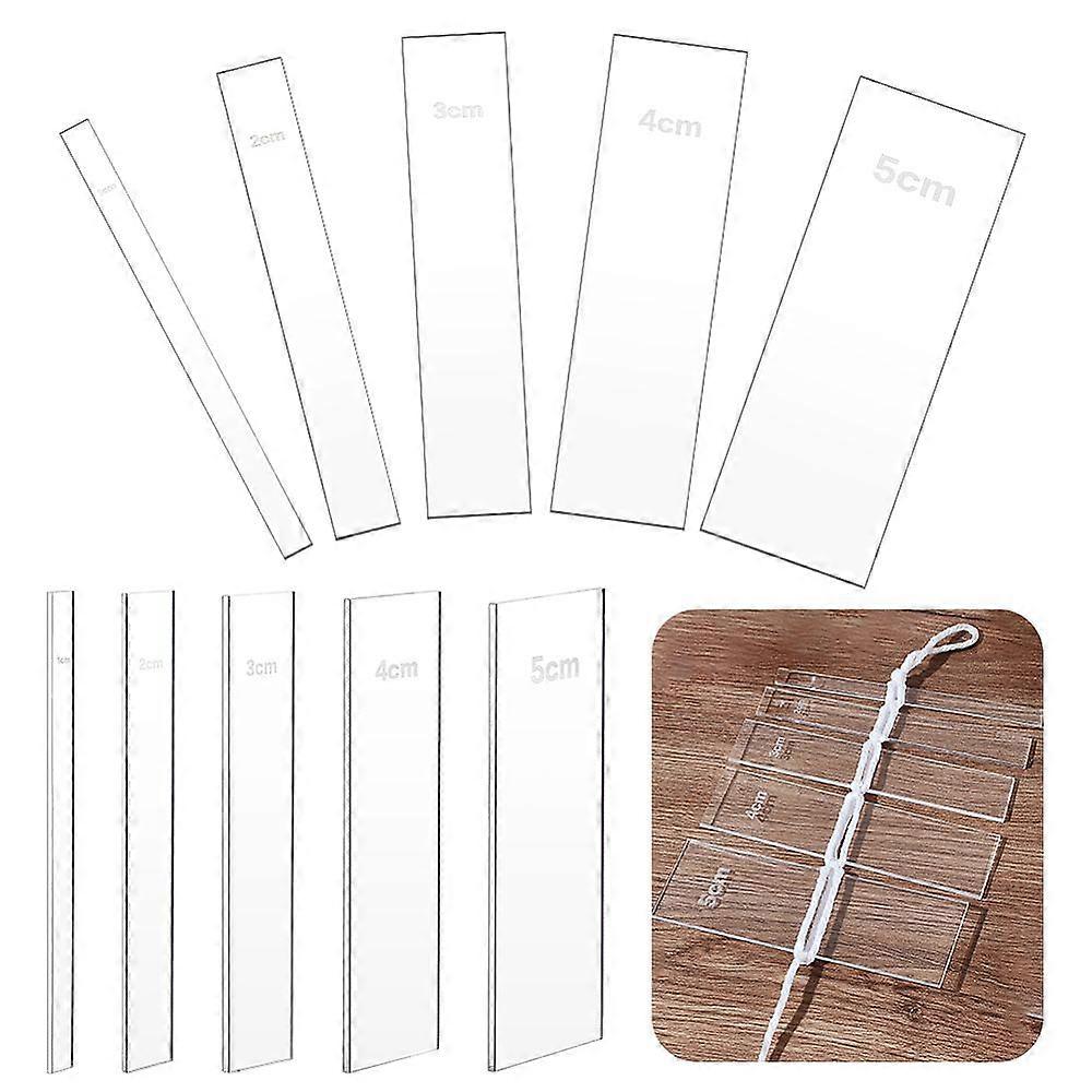 10 Pcs Macrame Separator Tool Macrame Spacer Guide 4 Size Macrame Guide Tool Ruler for Macrame Tools and Equipment in Sizes from 1cm-5cm