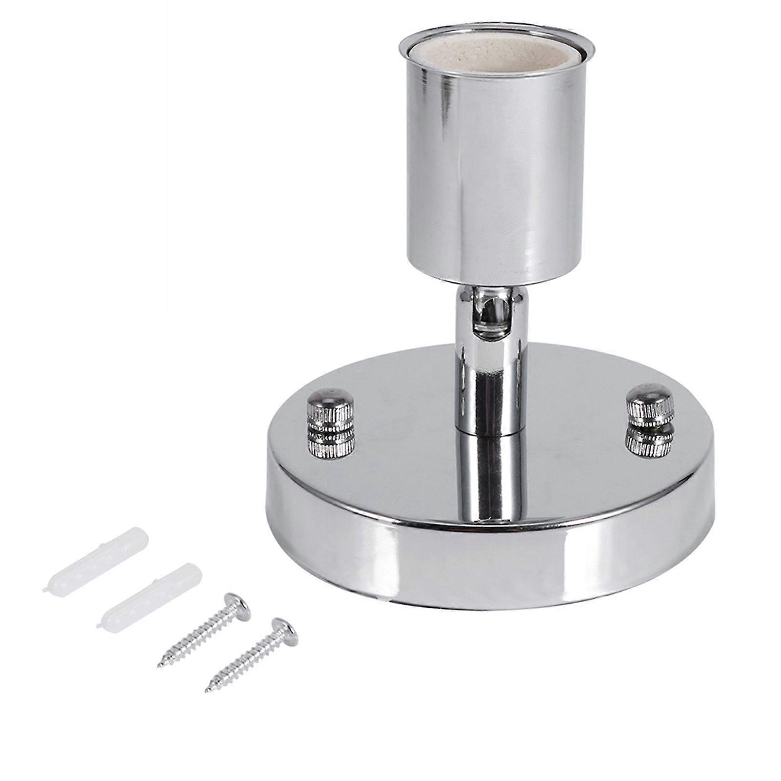 E27 Modern Retro Ceiling Light Wall Mounted Lamp Bulb Holder Socket 180 Rotating Silver