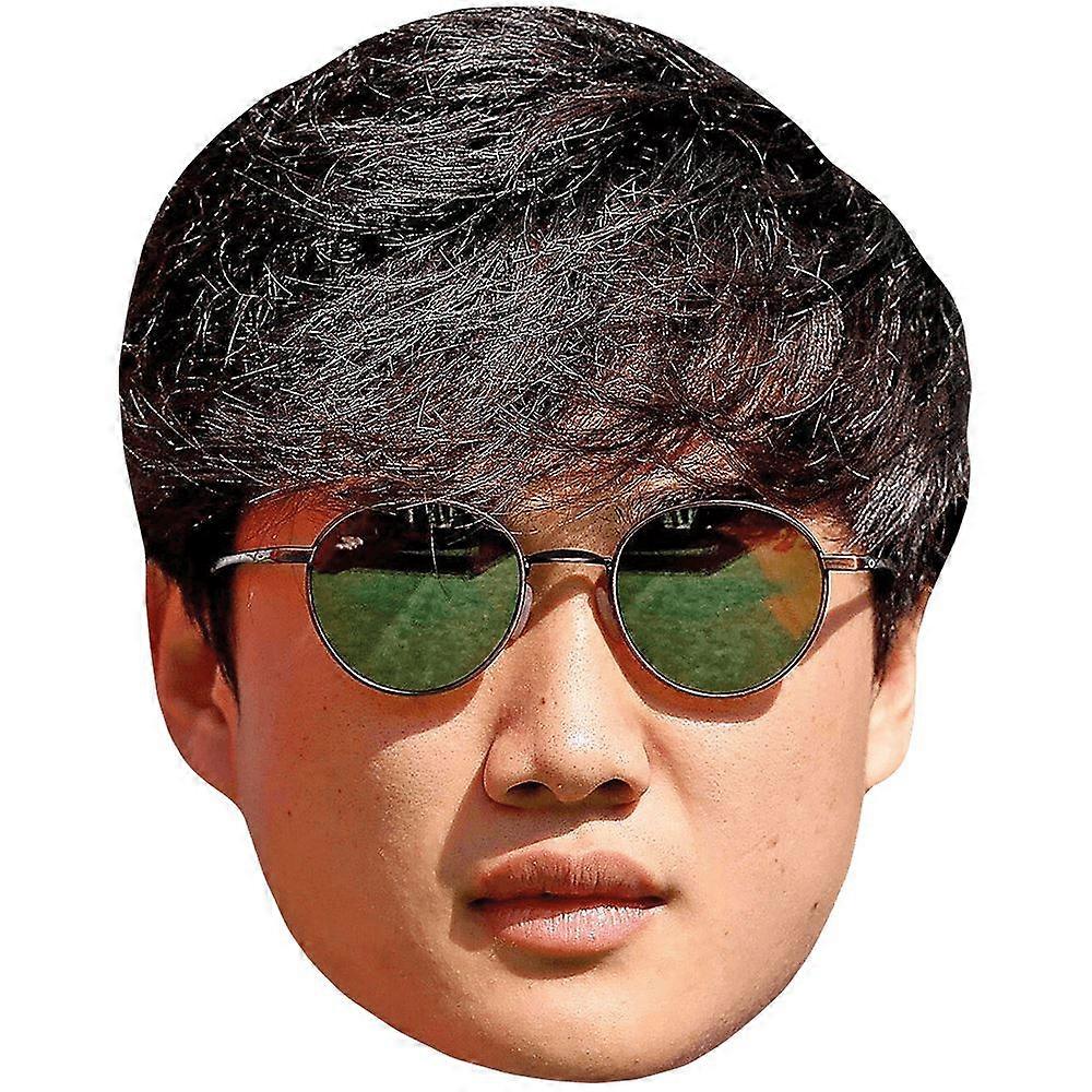 Yuki Tsunoda (Glasses) Celebrity Mask, Flat Card Face