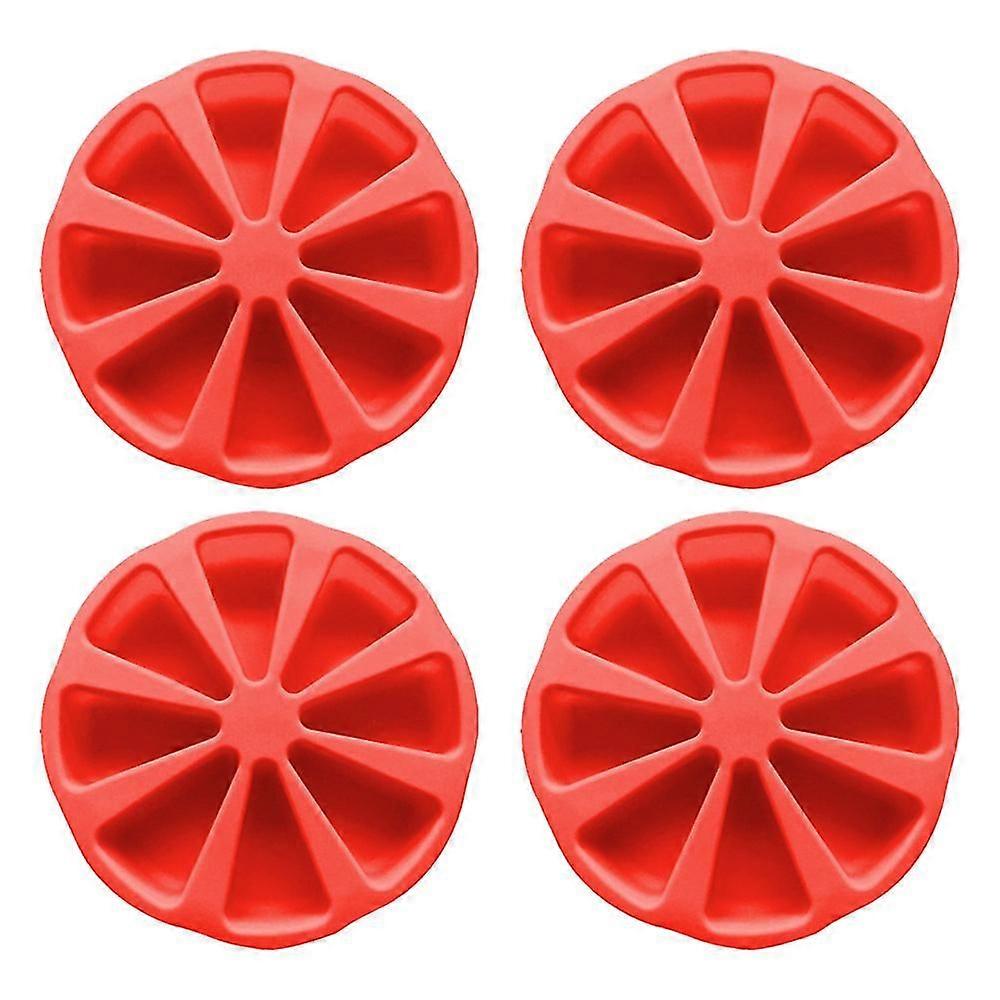 Silicone Cake Mold 8-hole Orange Pizza Plate, Brownie Muffin Chocolate Paper CupMold