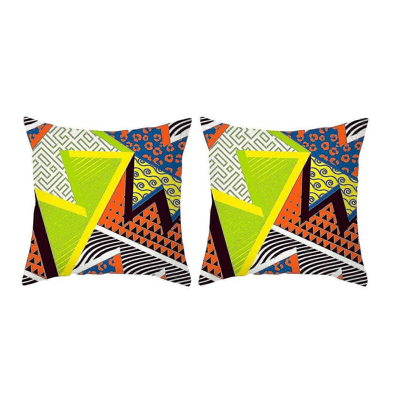 Retro Abstract Geometric Pillowcase Peach Skin Pillowcase Simple 1