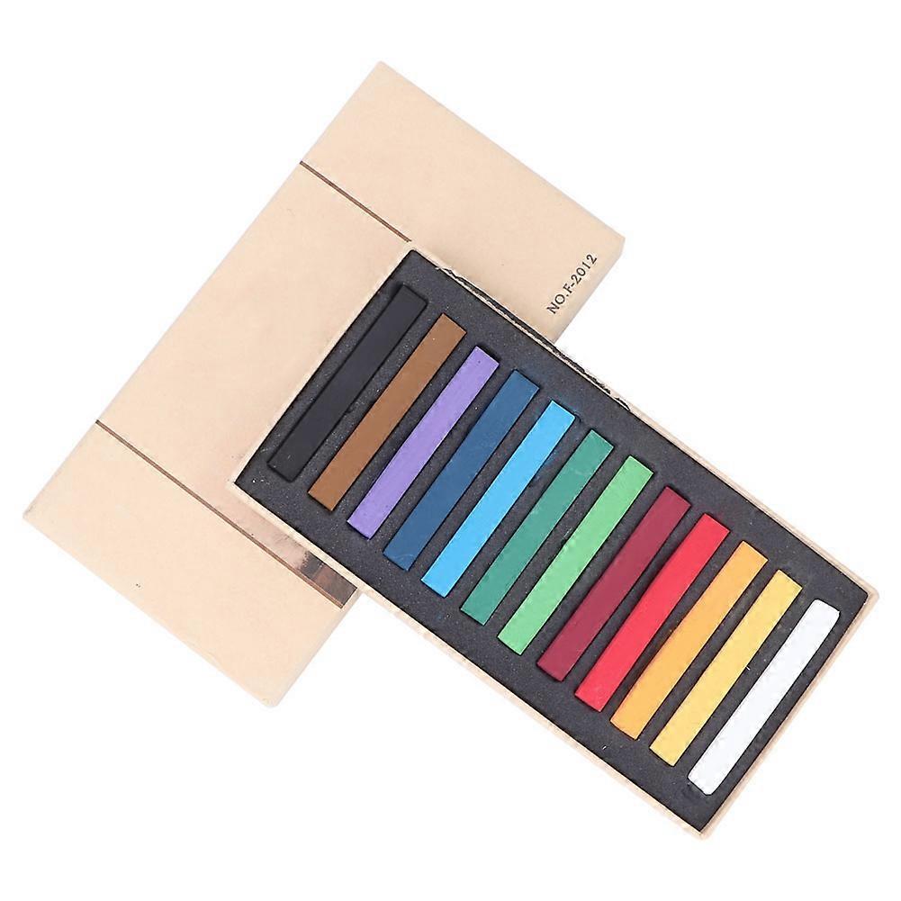 Multi-color Square Shape Artist Drawing Pastel Sketch Pencil 12 Assorted Colors Set (12 colors)