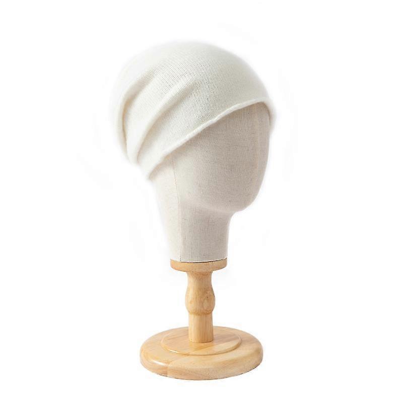 Women's cashmere hat Qinghe cashmere 30% cashmere 70% wool Women's autumn and winter cashmere headscarf soft and warm