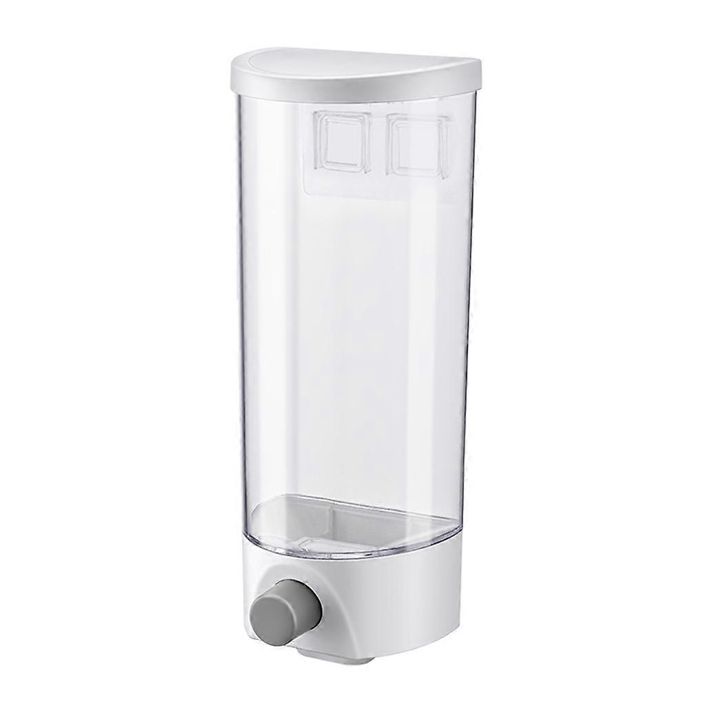 Wall Mounted Automatic Rice Cereal Dispenser Plastic Transparent Grain Storage