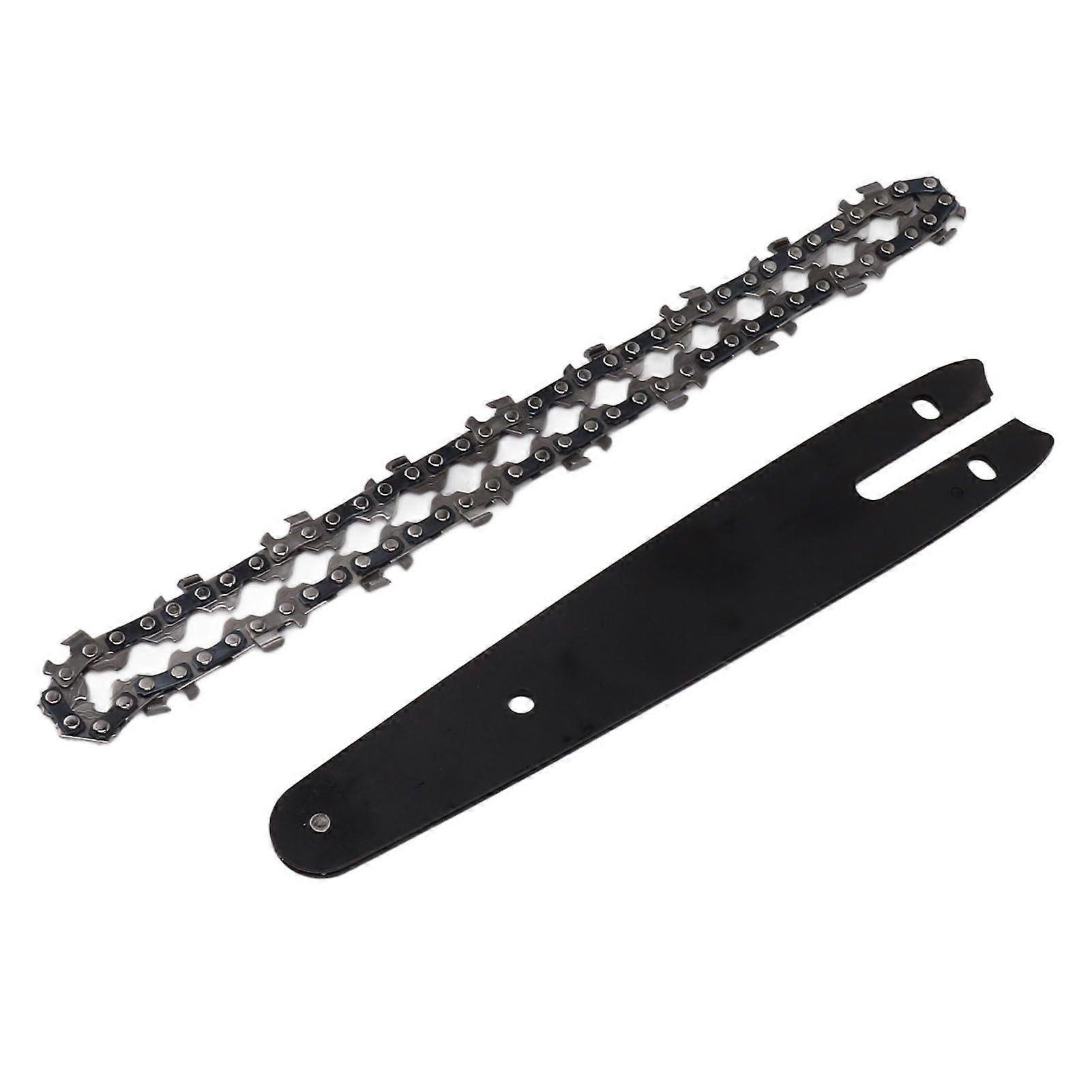 Mini Chain Guide Bar Combo Manganese Steel Faster Speed High Hardness Smooth Cutting Chainsaw Chain Guide Bar Replacement 6inch with 1/4 37 Links Chai