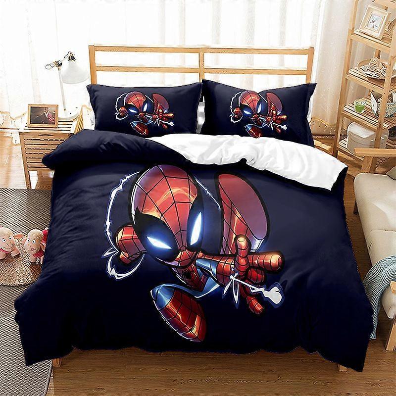 Two or three piece set Spider Man superhero series Duvet cover bedding set birthday Christmas gift A04