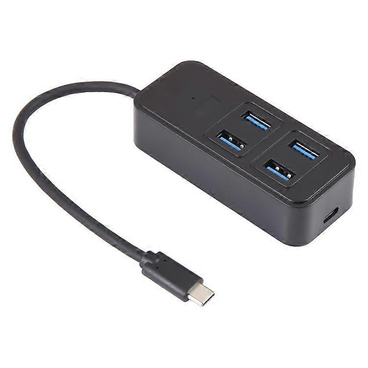 ZRUXE HB-082 5-in-1 USB-C / Type-C to USB3.0x4+USB-C / Type-C HUB Adapter