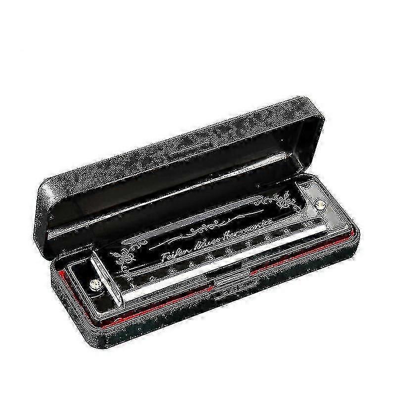 10 Hole 20 Harmonica Blues Deluxe Harmonica Beginner C Harmonica - Czarny