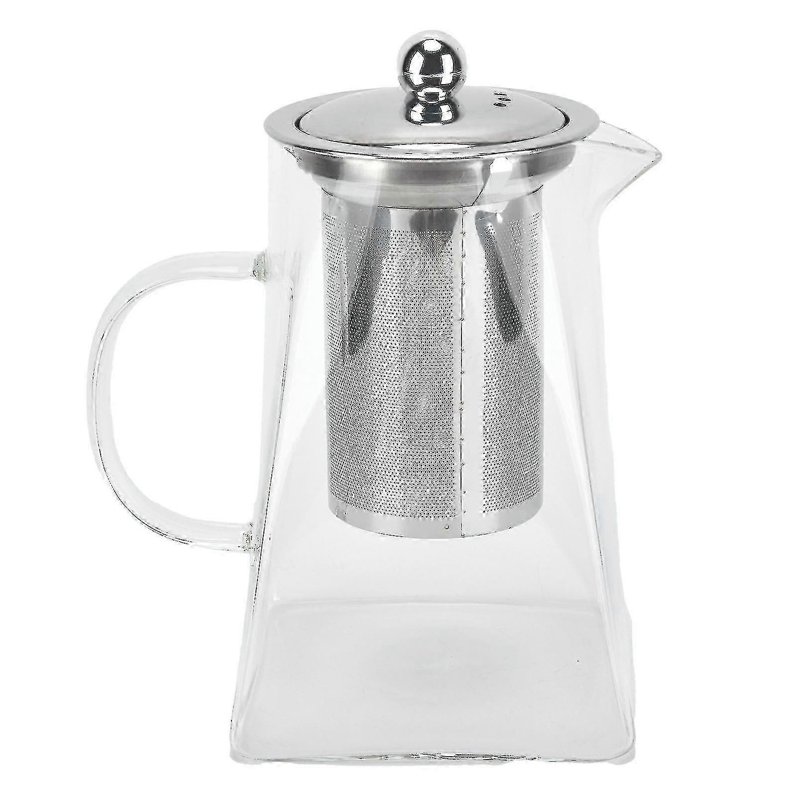 950ml Transparent Glass Teapot With Removable 304 Stainless Steel Filter
