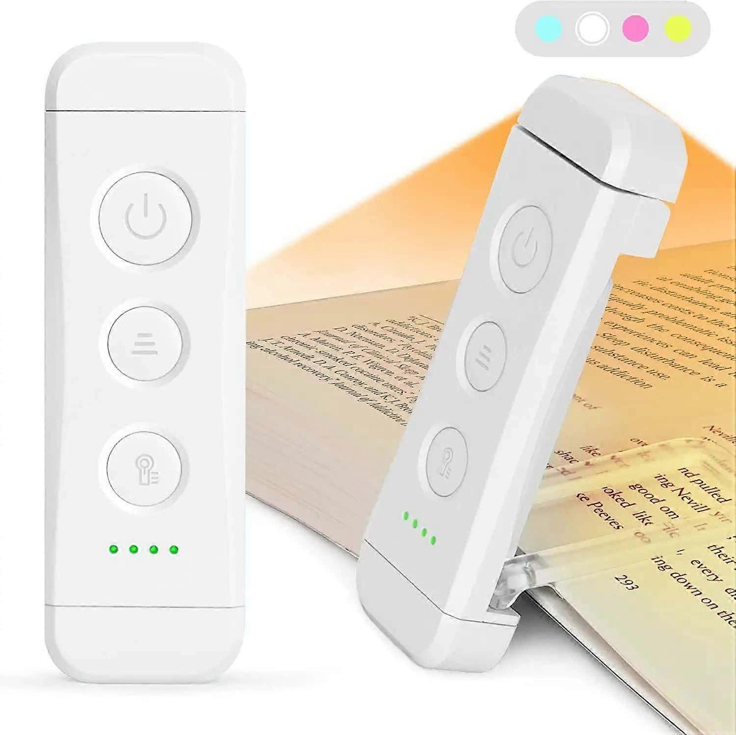 Rechargeable Reading Lamp, Lamp for Reading in Bed, 3 Warm Colors x 5 Brightness Settings, Compact and Durable, Gift for Kids Readers