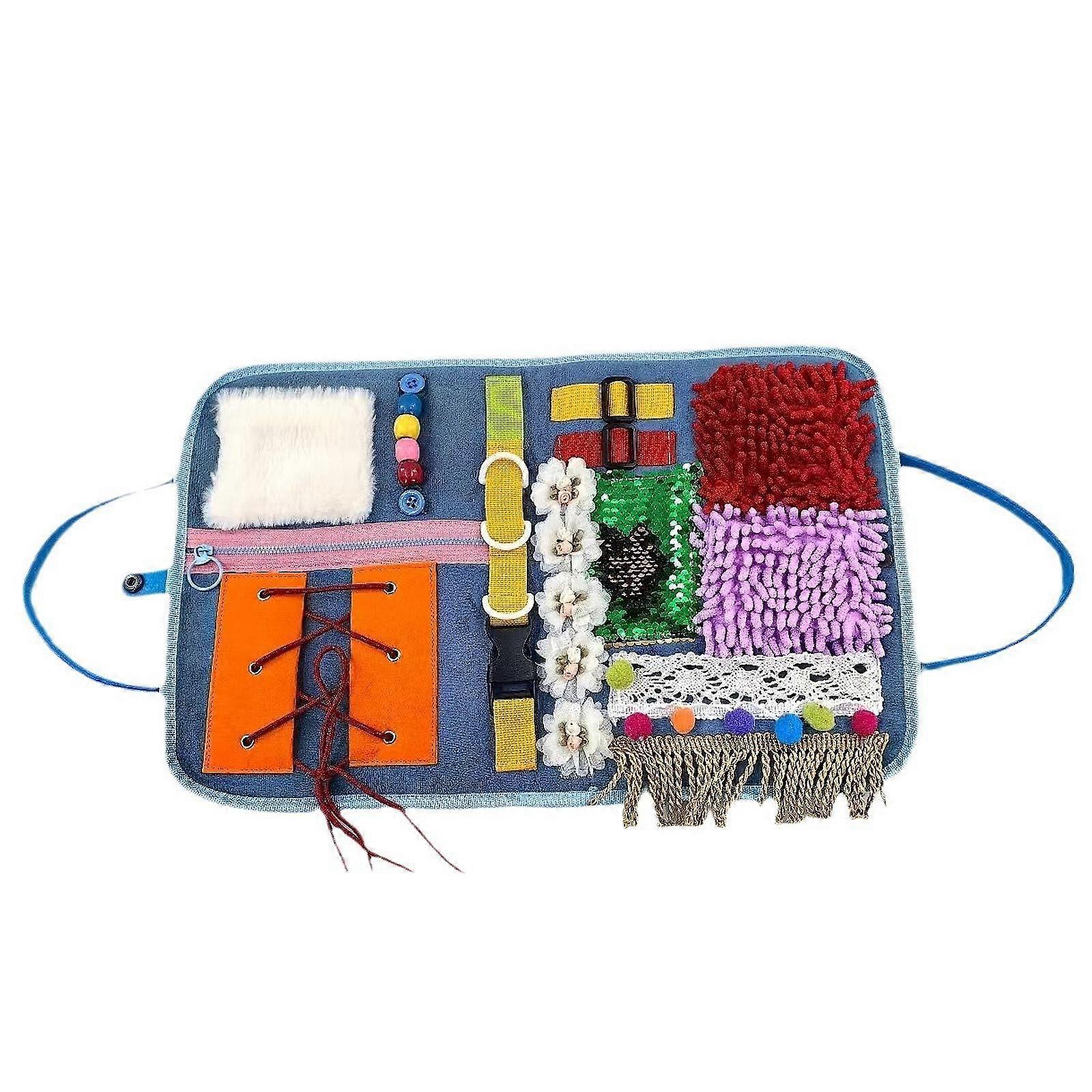 Fidget Blanket Practical Sensory Pad with Activities for Elderly Memory Loss