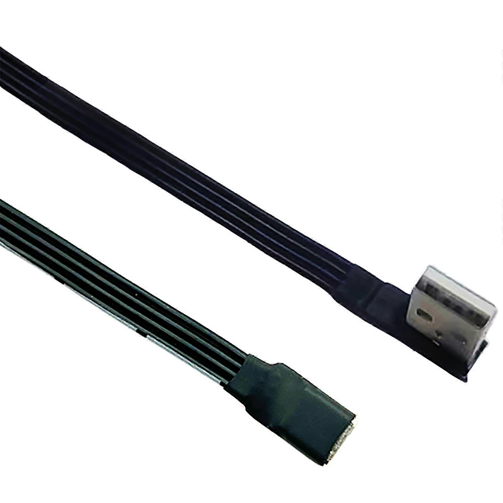 Flexible Flat Silicone USB to Type C Charging Cable, 90Degree Connectors for Tight Space, 480Mbps Data Cable 100cm/200cm