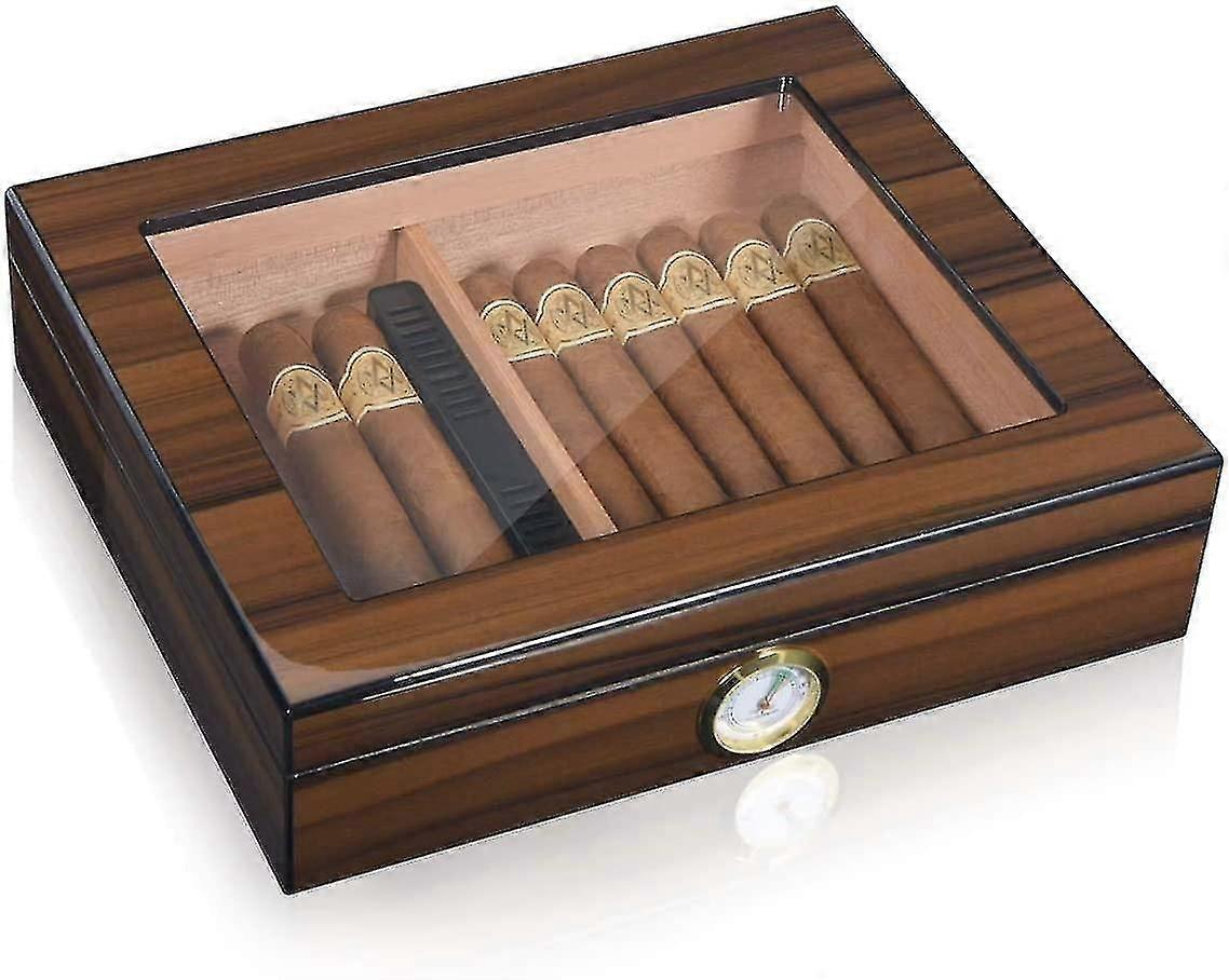 Large Portable Cedar Wood Cigar Case Humidor Box Sx