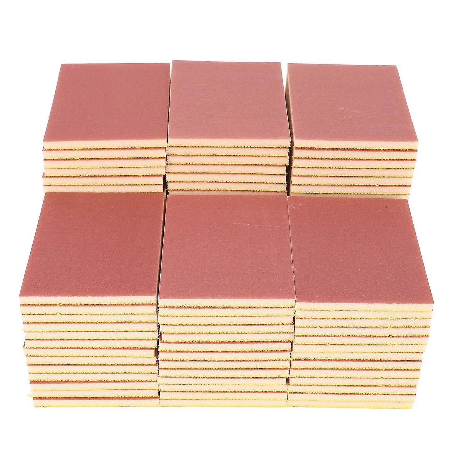 100Pcs Sanding Sponge 400 Grit Fine Grinding Wet Dry Sponge Sandpaper Block Set for Rusting Removal