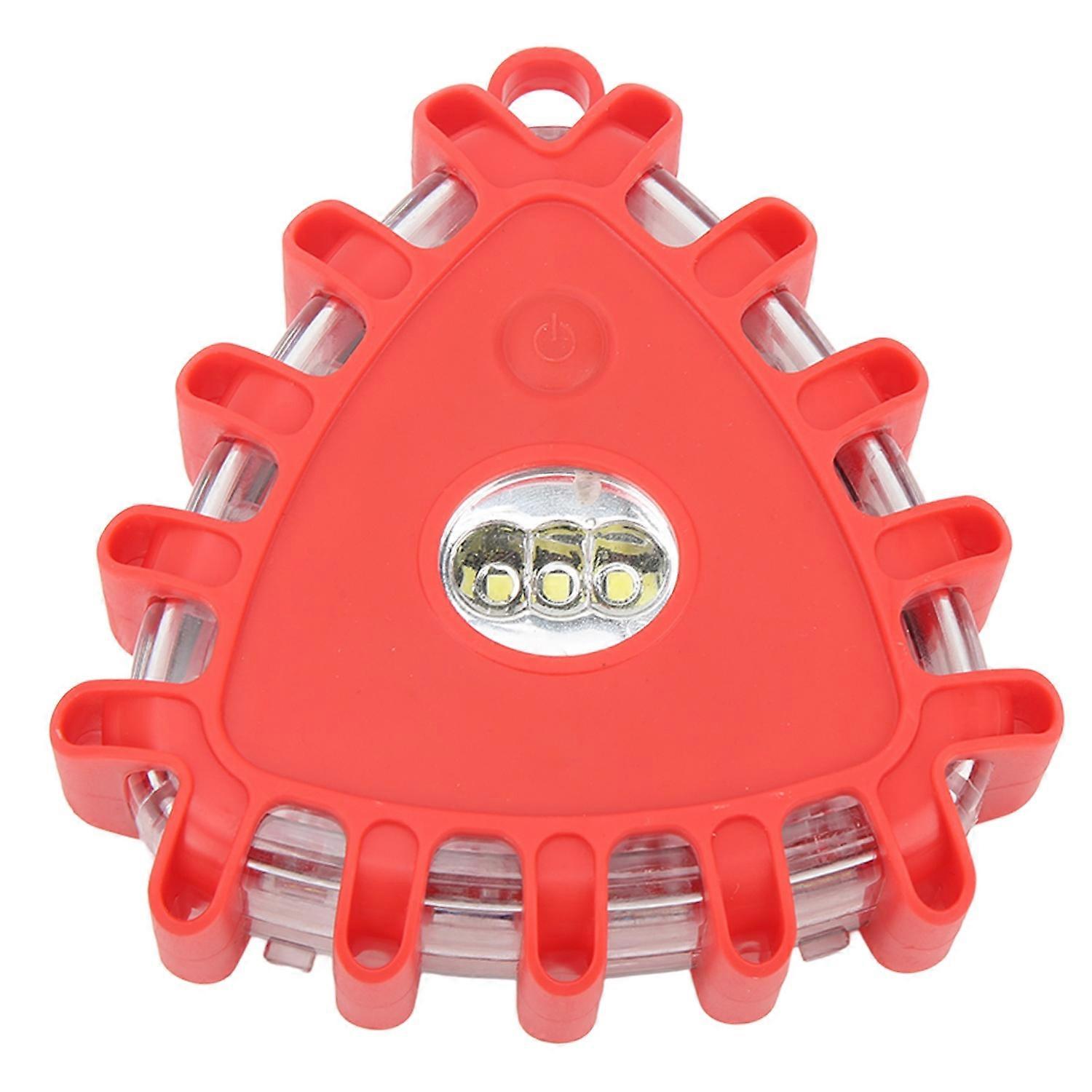 3 Pcs Triangle LED Road Flares Roadside Emergency Safety Light Beacon Flashing Warning Light Kit wit