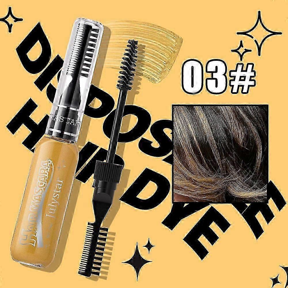 Disposable double hair dye, color highlight dye, multi-purpose eyelash and eyebrow hair dye, cos party stage makeup dye comb