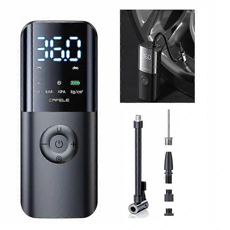 150Psi Wireless Mini Air Pump, 35w, 4000mah Battery, Type-c, Led Display, Lightweight For Bike, Car, Scooter