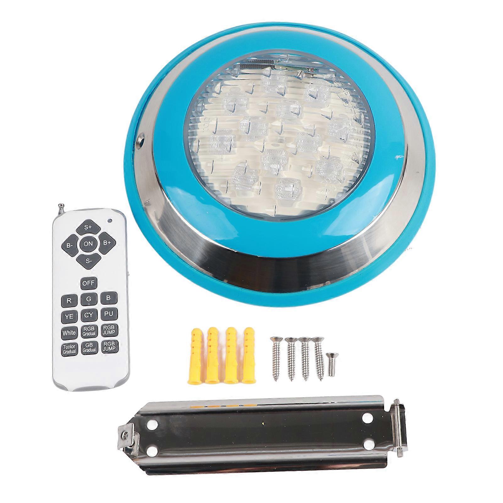 LED-Simming Pool Unterwasserlicht AC12V RGB HighPower 18Key Fernbedienung Tauchlicht (12W-1200LM)