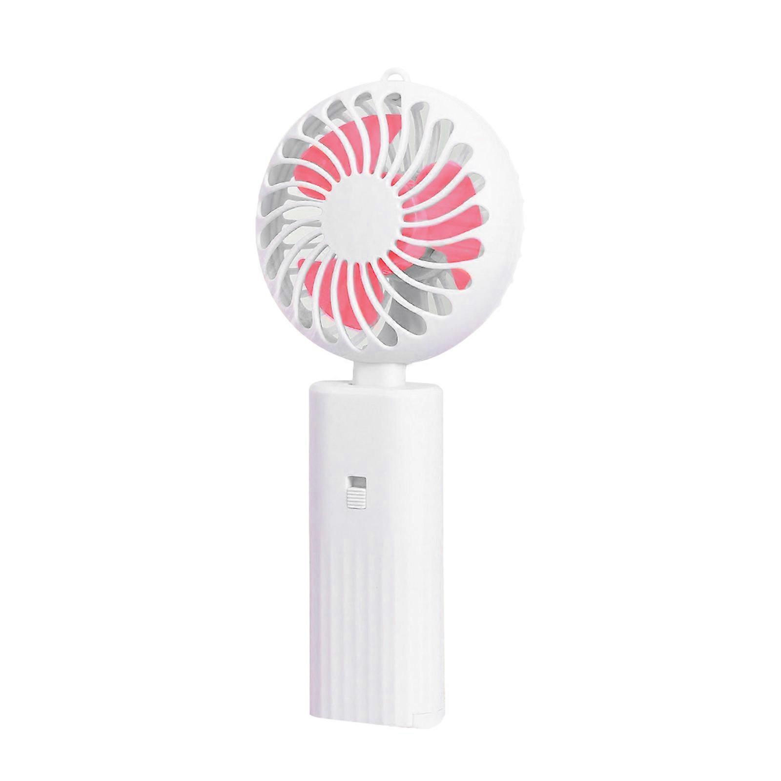Handheld Fan, Mini Person Desk Fan 2xAA Battery-Powered (not included), with Adjustable  Angle for Person Cooling  White